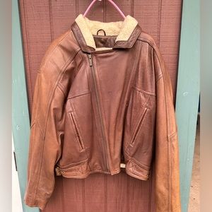 Women’s Leather Bomber Jacket